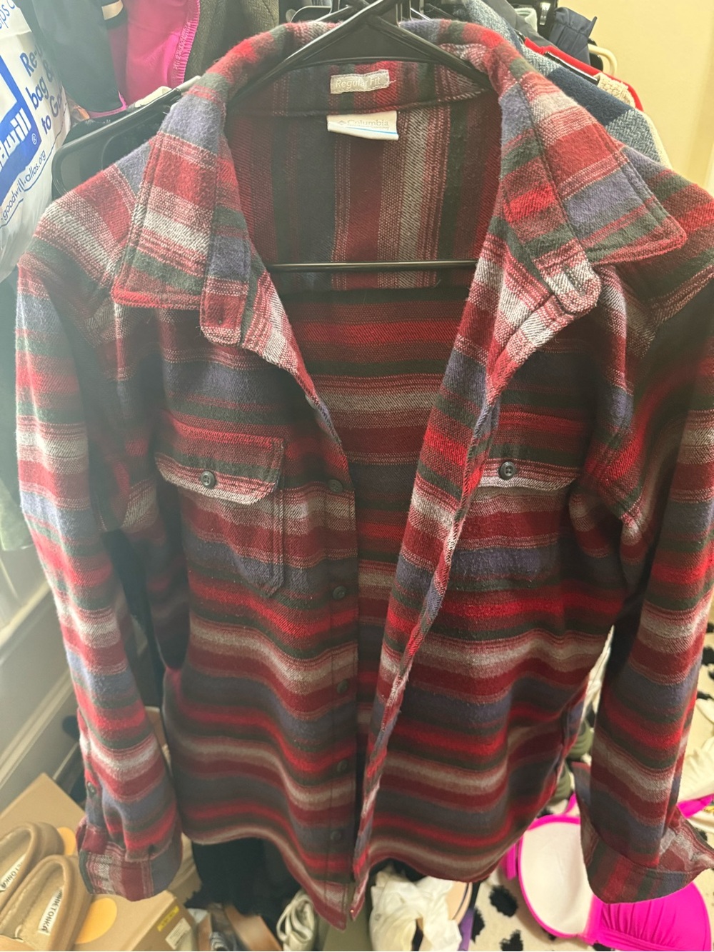 Columbia Flannel Stripe Shacket
